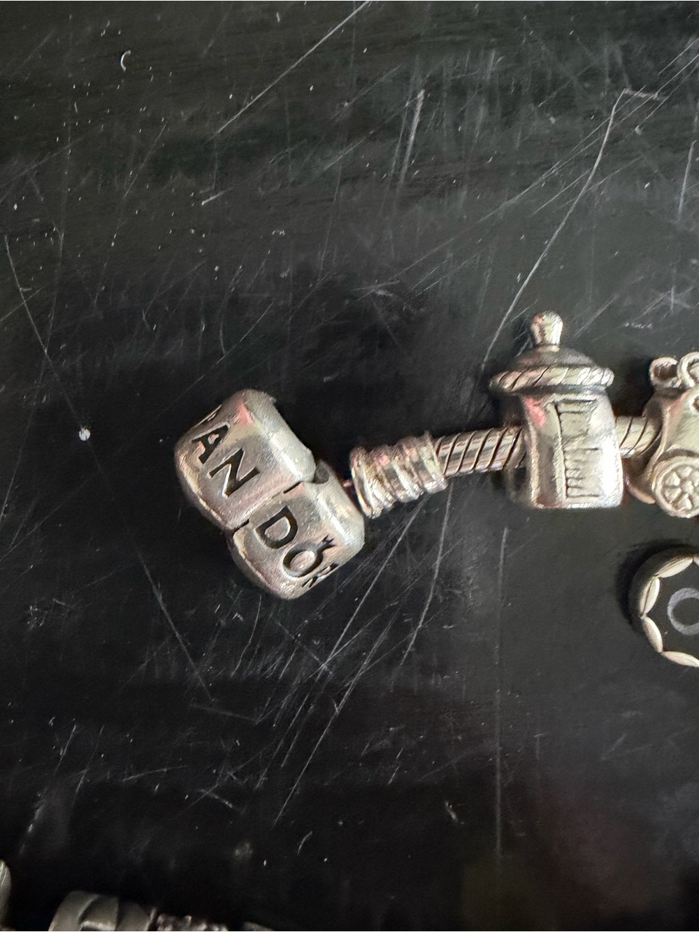 Pandora Silver Charm Bracelet with various charms. - Picture 3 of 3